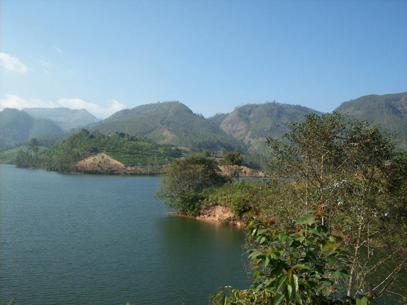 A view of the Kundala Lake in Munnar