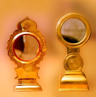 Two typical Aranmula mirrors