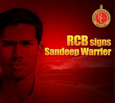 Sandeep Warrior to play for Royal Challengers Bangalore in IPL 6(2013)