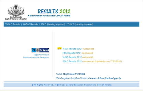 Kerala SSLC Results 2013 to be published on 25th April at 12.30 AM