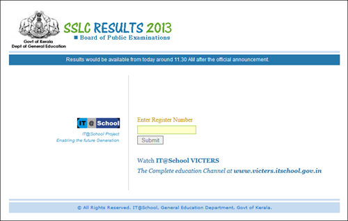 Kerala state board 10th (SSLC) exam school wise results on official websites