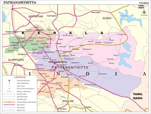 Pathanamthitta District map