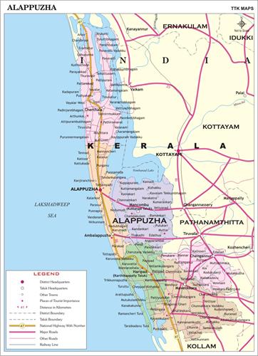 Alappuzha district map