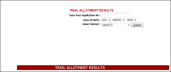 Kerala plus one trial allotment list/results 2013 published