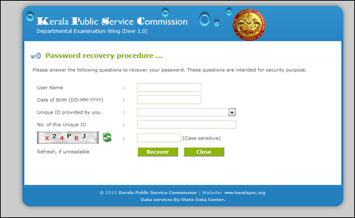 Forgot Password and User ID – Kerala Public Service Commission Recovery Tips 1