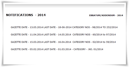 Kerala PSC notifications 2014 August with 53 posts