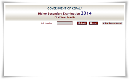 Kerala HSE Plus One Results 2014 School Wise