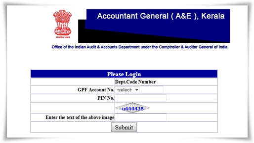 GPF Kerala annual accounts statements 2013-14 for credit cards