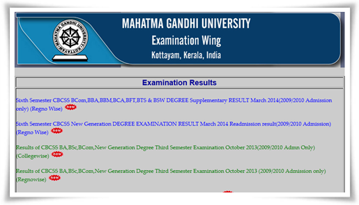 M G University B.Com final year exam 2014 result published