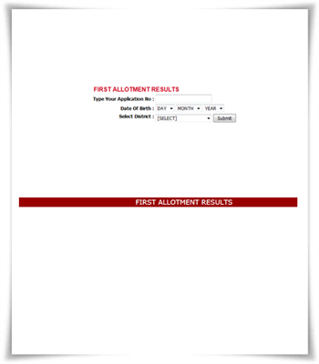 Kerala Plus One First Allotment 2014 Results Published Today