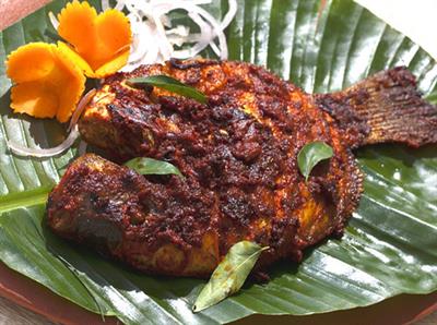 Delicious karimeen pollichate