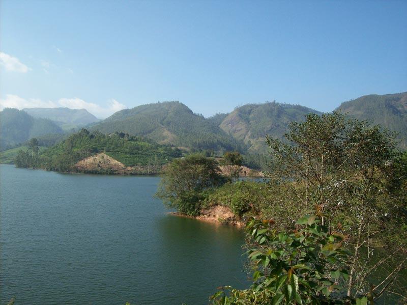 A view of the Kundala Lake in Munnar