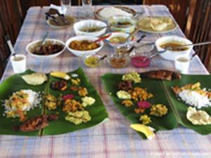 Food served on the houseboats