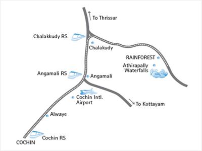 a rout map to athirappilly